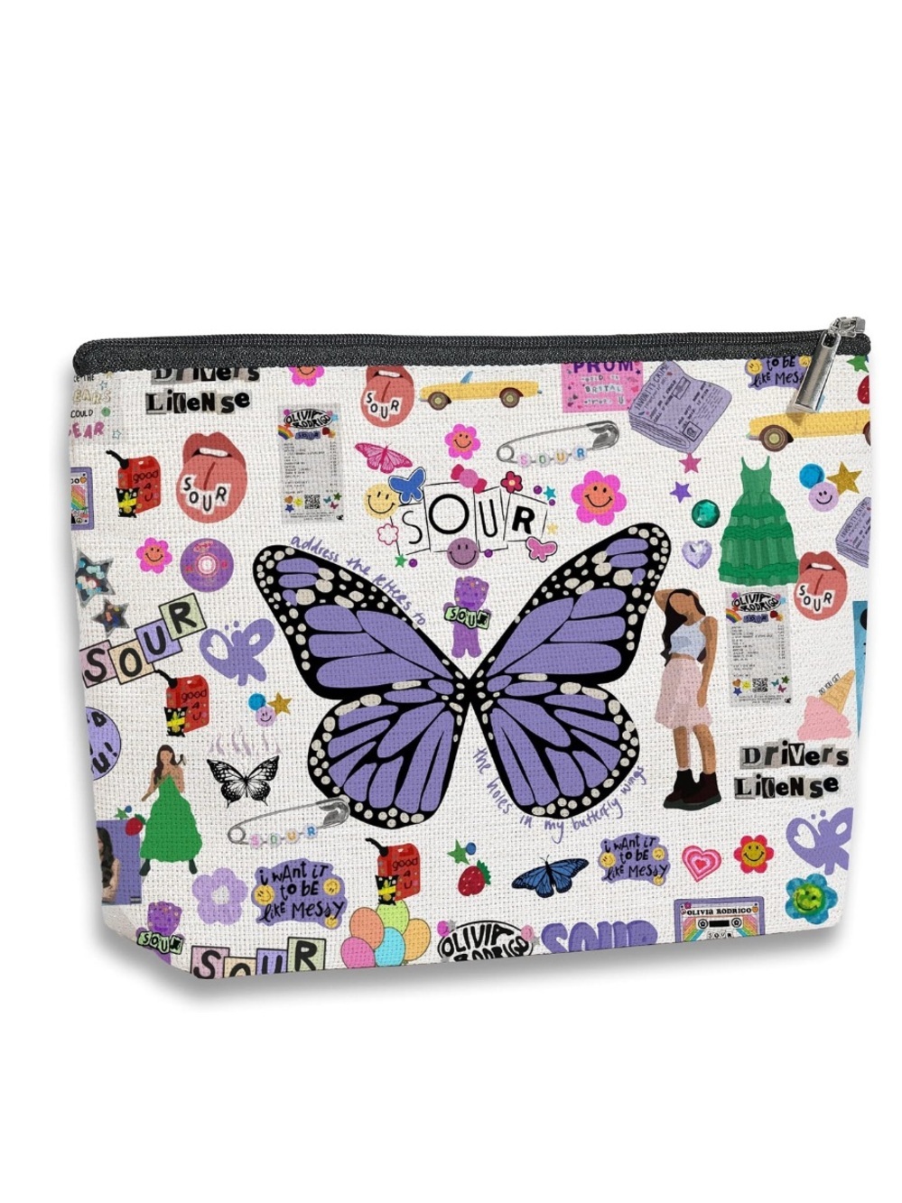 Olivia Rodrigo SOUR Butterfly Cosmetic Bag Pencil Pouch